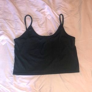 Olive green crop tank size L